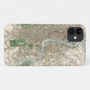 Capa Para iPhone 11 Mapa Antigo de Londres, Inglaterra (1853)