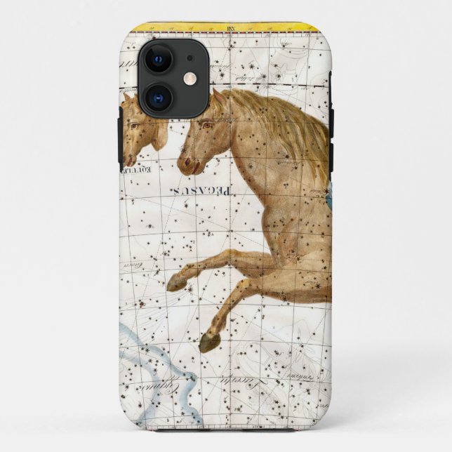 Capa Para iPhone 11 Mapa Celestial Pegasus (Verso)