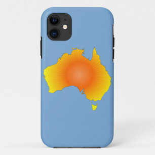 Capa Para iPhone 11 Mapa da Austrália Sunny
