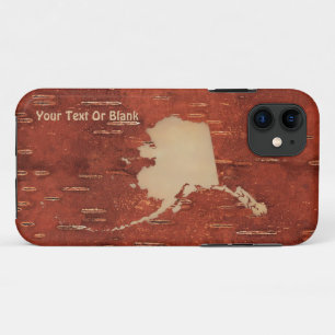 Capa Para iPhone 11 Mapa Do Alasca No Latido Interior De Birch