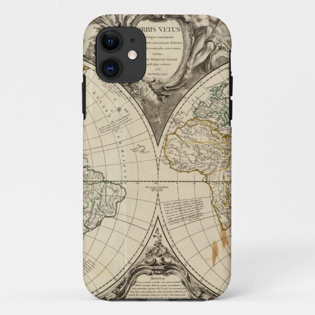 Capa Para iPhone 11 Mapa do mundo 8 (Verso)