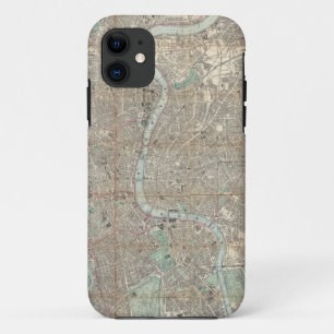Capa Para iPhone 11 Mapa do vintage de Londres (1890)