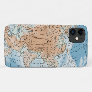 Capa Para iPhone 11 Mapa físico da Ásia (1916)