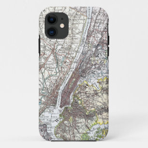 Capa Para iPhone 11 Mapa: New York-area, 1906