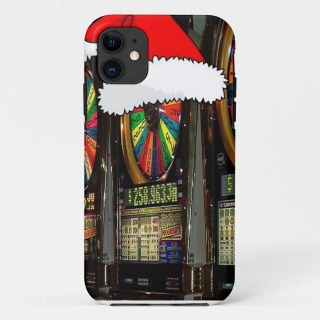 Capa Para iPhone 11 Máquinas de Slot de Santa Hat (Verso)
