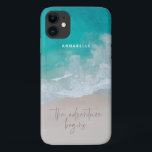 Capa Para iPhone 11 mar de praia de areia tropical a aventura começa<br><div class="desc">O oceano de areia tropical personalizado a aventura começa com design.</div>