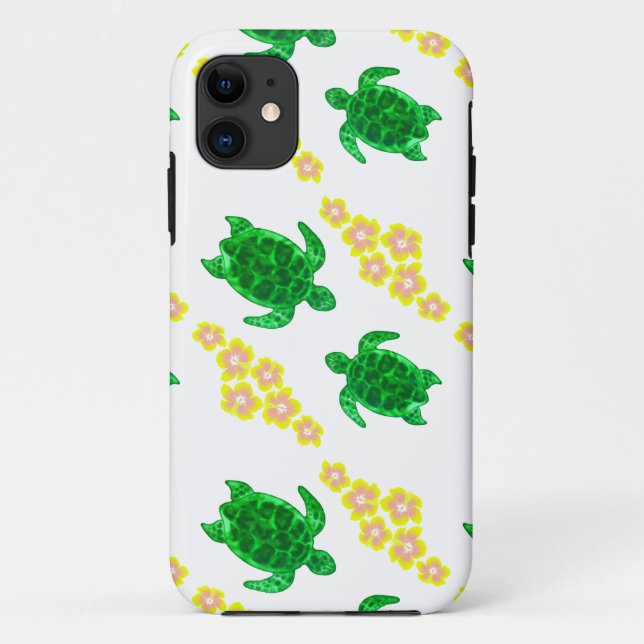 Capa Para iPhone 11 Mar verde Turltes (Verso)