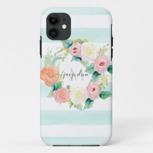 Capa Para iPhone 11 Marca De Água Floral Espessura Cor De Água, Cor