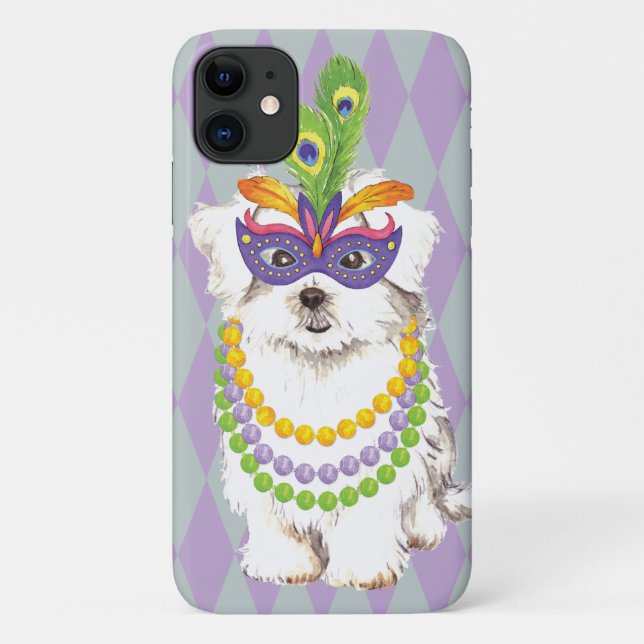 Capa Para iPhone 11 Mardi Gras Maltês (Verso)