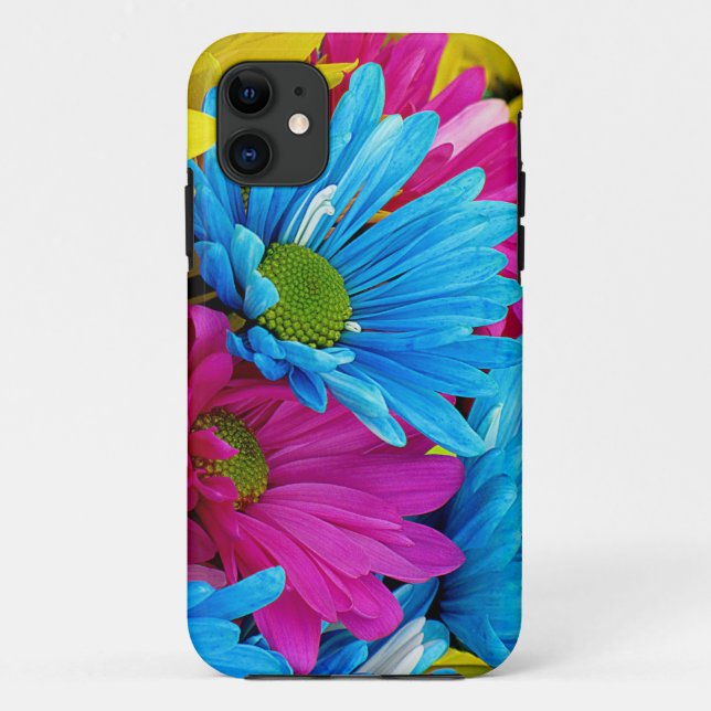 Capa Para iPhone 11 Margaridas Coloridas (Verso)