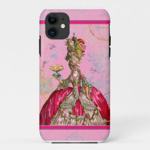 Capa Para iPhone 11 Marie Antoinette e Peacock
