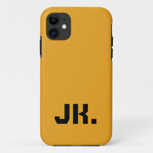 Capa Para iPhone 11 Marigold Solid Color Mínimo inicial