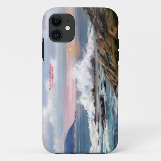 Capa Para iPhone 11 Marina/Mariña/Seascape (Verso)