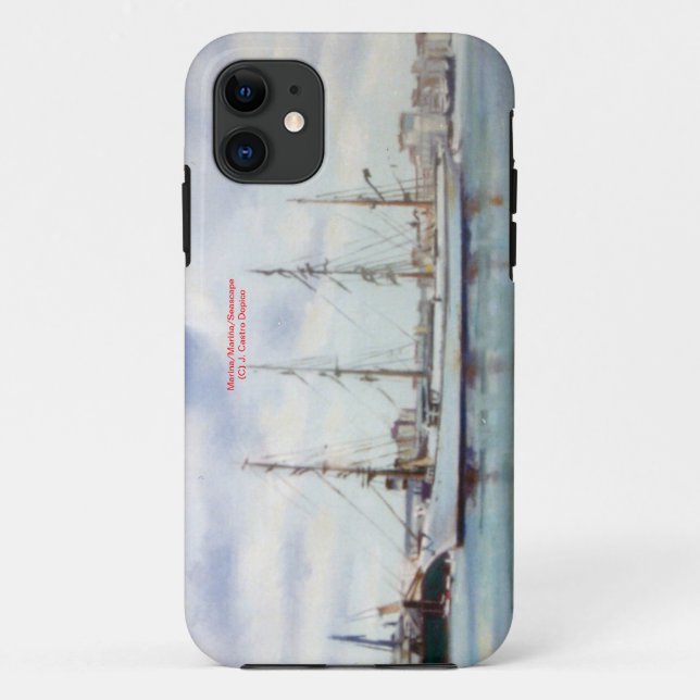 Capa Para iPhone 11 Marina/Mariña/Seascape (Verso)