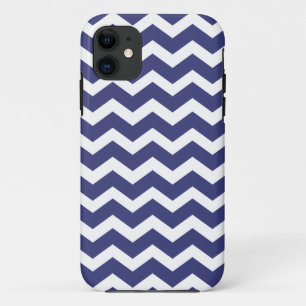 Capa Para iPhone 11 Marinho chique e branco do caso do iPhone 5 de