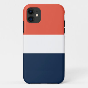 Capa Para iPhone 11 Marinho Vermelho-Laranja-Branco Esportivo -  Azul
