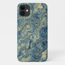 Mármore azul e dourado
