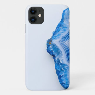 Capa Para iPhone 11 Mármore Azul Empoeirado de Pedra Moderna