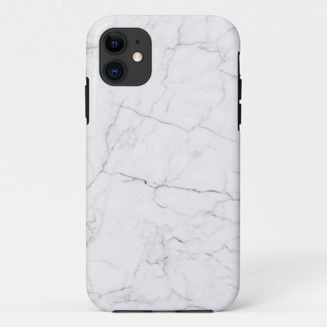 Capa Para iPhone 11 Mármore Branco Elegante (Verso)