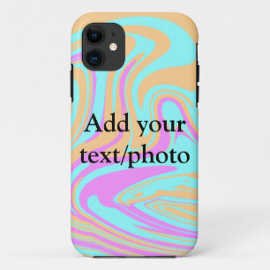 Capa Para iPhone 11 Mármore de acrílico simples com o seu texto nome p