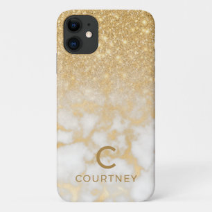 Capa Para iPhone 11 Mármore Dourado moderno