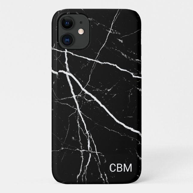 Capa Para iPhone 11 Mármore Preto (Verso)