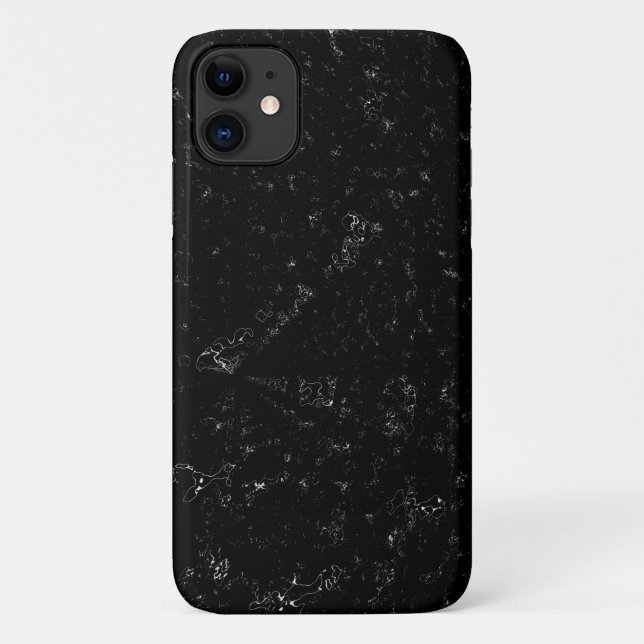 Capa Para iPhone 11 Mármore Preto Elegante (Verso)