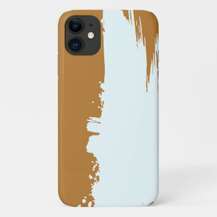 Capa Para iPhone 11 Marrom Dourado Salpico Branco