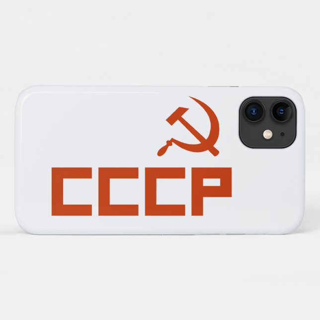 Capa Para iPhone 11 Martelo e foice do CCCP vermelho (Verso (horizontal))