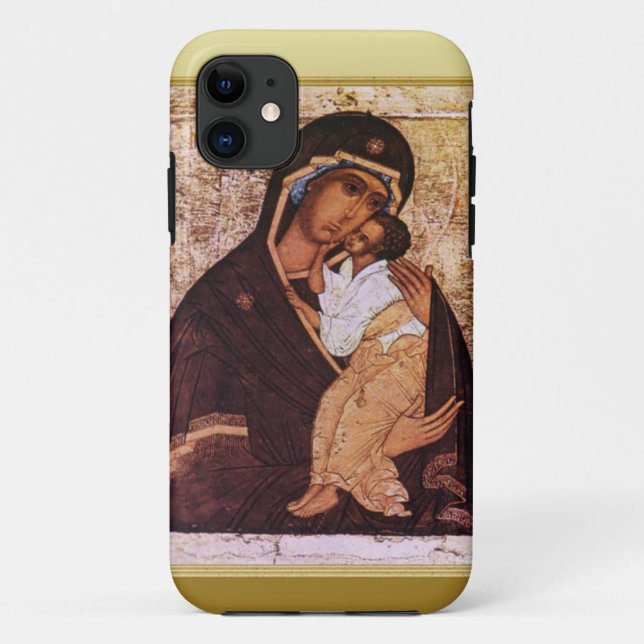 Capa Para iPhone 11 Mary e o bebê Jesus (Verso)