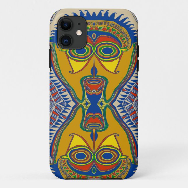 Capa Para iPhone 11 Máscara Tribal Xamânica (Verso)
