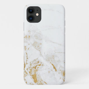 Capa Para iPhone 11 Mate Mate de Mármore branco de ouro moderno mal lá
