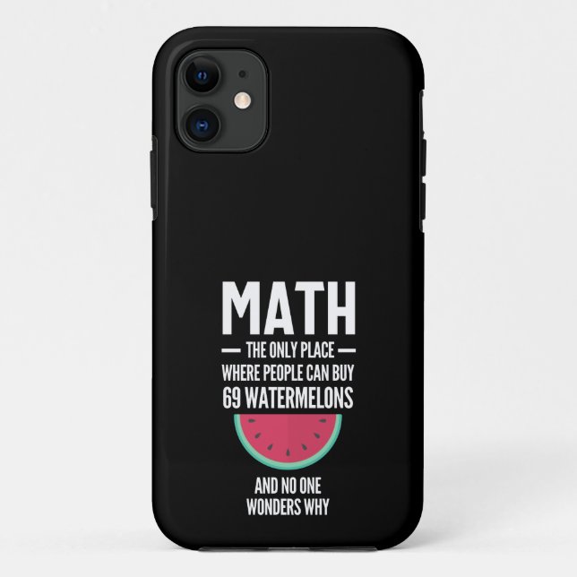 Capa Para iPhone 11 Matemática. Engraçado Math Sarcasm Cote Gift (Verso)