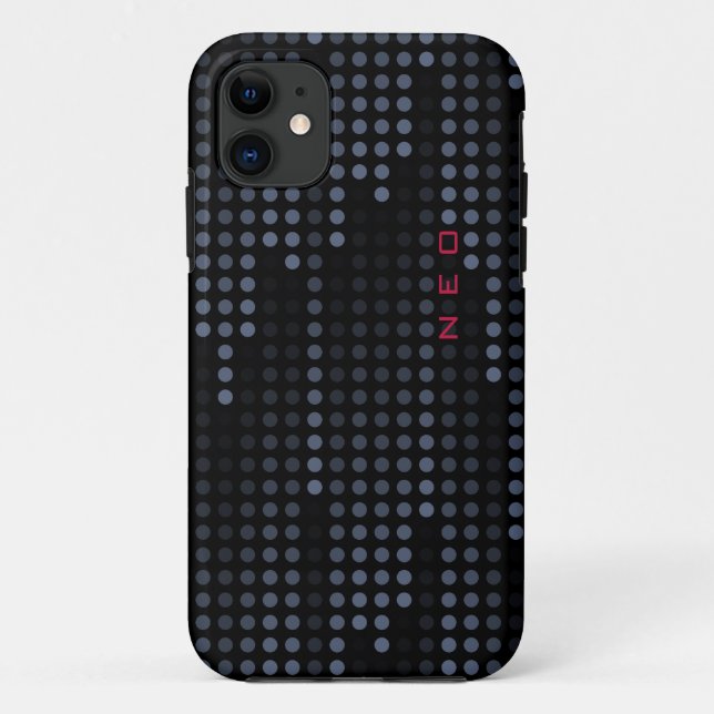Capa Para iPhone 11 Matriz de Bolinhas Escuras Personalizadas, padroni (Verso)
