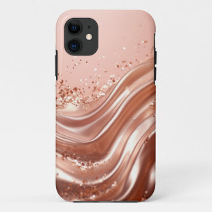 Capa Para iPhone 11 Meia Glitter Dourada rosa - Glitter Case