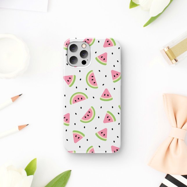 Capa Para iPhone 11 Melancia rosa, Sementes De Melancia, Padrão De Ver (Criador carregado)