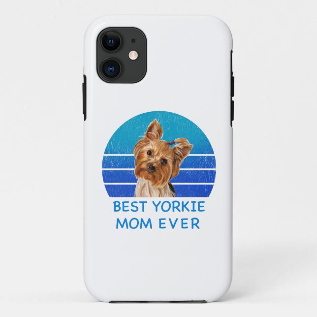 Capa Para iPhone 11 Melhor mãe de Yorkshire terrier (Verso)