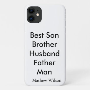 Capa Para iPhone 11 Melhor marido pai filho quotes adicionar nome text