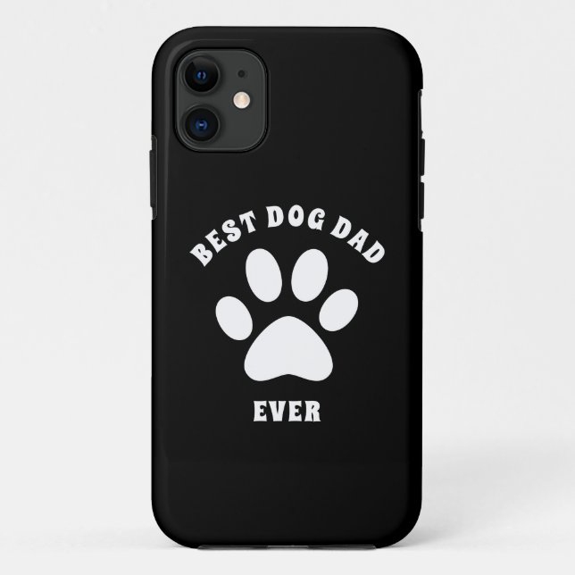 Capa Para iPhone 11 Melhor Pai De Cachorro Personalizado De Texto (Verso)