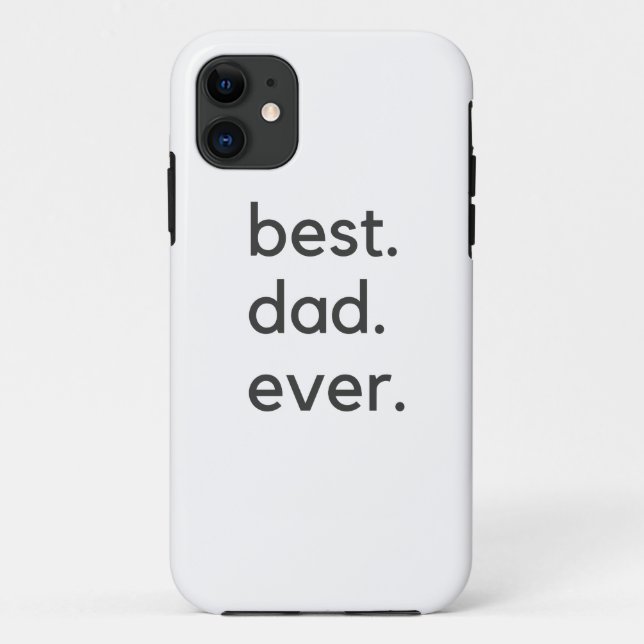 Capa Para iPhone 11 melhor pai sempre escuro (Verso)