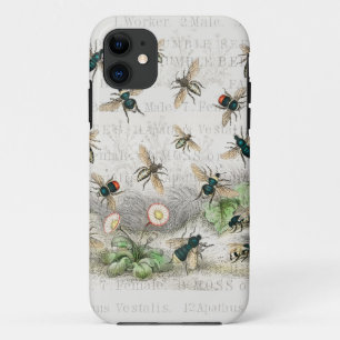 Capa Para iPhone 11 Melhor Rainha Abelha Entomologia Botânica Vintage