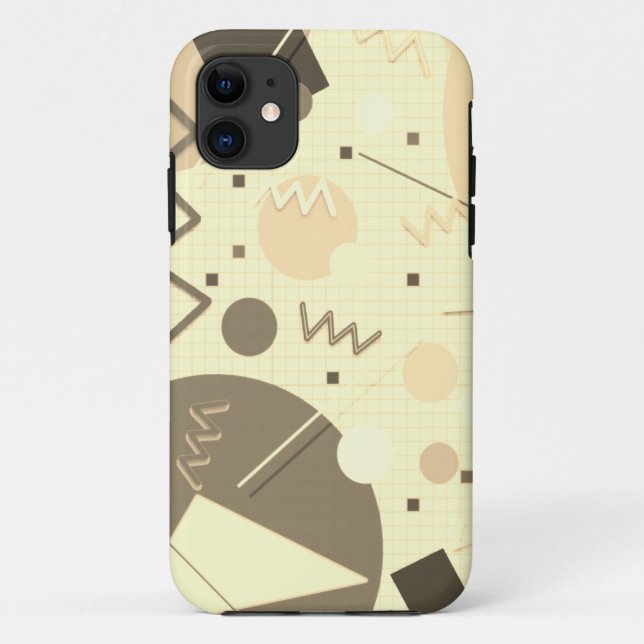 Capa Para iPhone 11 Memphis #82 Sepia (Verso)