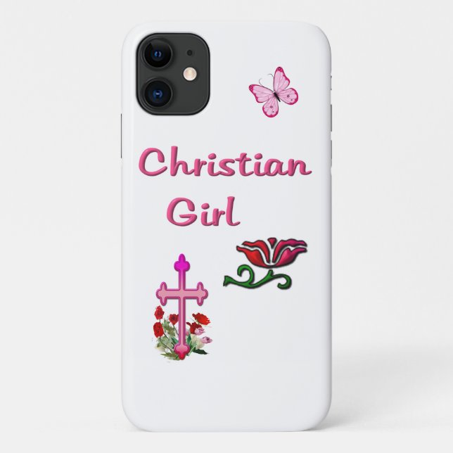 Capa Para iPhone 11 Menina Cristã (Verso)