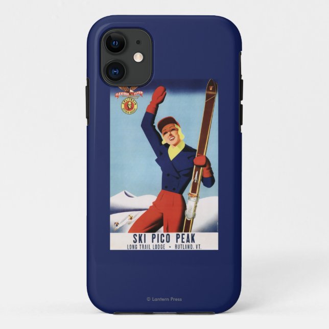 Capa Para iPhone 11 Menina de Pica-Pin-Up Flyer Flexível (Verso)