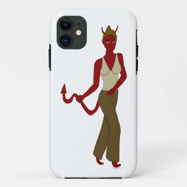 Capa Para iPhone 11 menina diabólica (Verso)