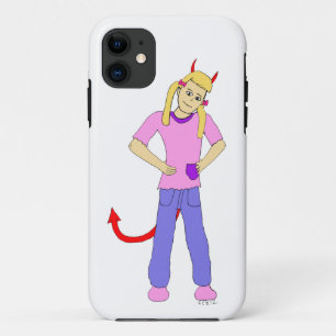 Capa Para iPhone 11 menina diabólica