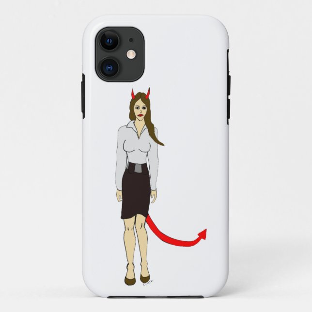 Capa Para iPhone 11 menina diabólica (Verso)