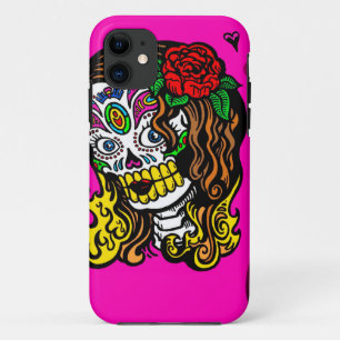Capa Para iPhone 11 menina do crânio