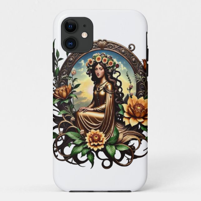Capa Para iPhone 11 Menina do Flor (Verso)