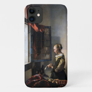 Capa Para iPhone 11 Menina lendo uma carta em uma janela aberta, Verme